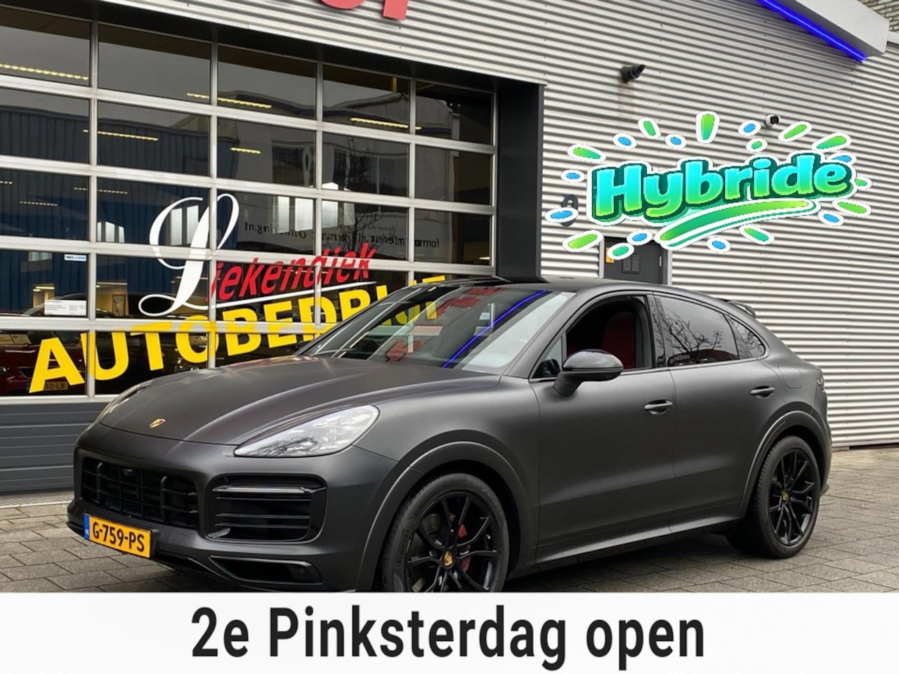 Porsche Cayenne Coupé - 3.0 E-Hybrid 463PK - Matt Zwart I Panorama dak I Leer I Navigatie en nog veel Meer... - AutoWereld.nl