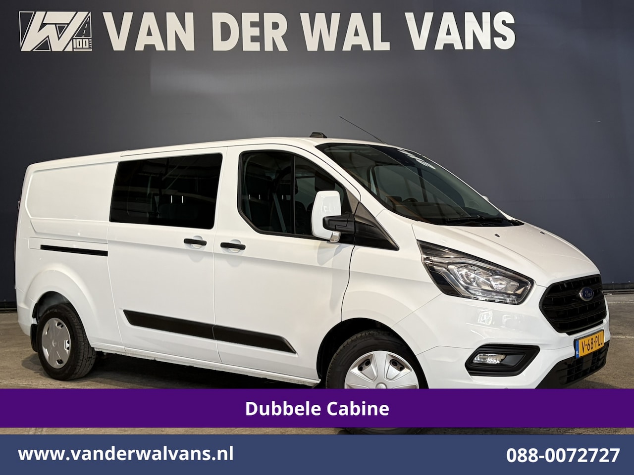 Ford Transit Custom - 2.0 TDCI 130pk L2H1 Dubbele Cabine Euro6 Airco | 6-Zits | Camera | Navigatie | LED | Apple - AutoWereld.nl