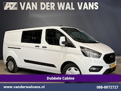 Ford Transit Custom - 2.0 TDCI 130pk L2H1 Dubbele Cabine Euro6 Airco | 6-Zits | Camera | Navigatie | LED | Apple