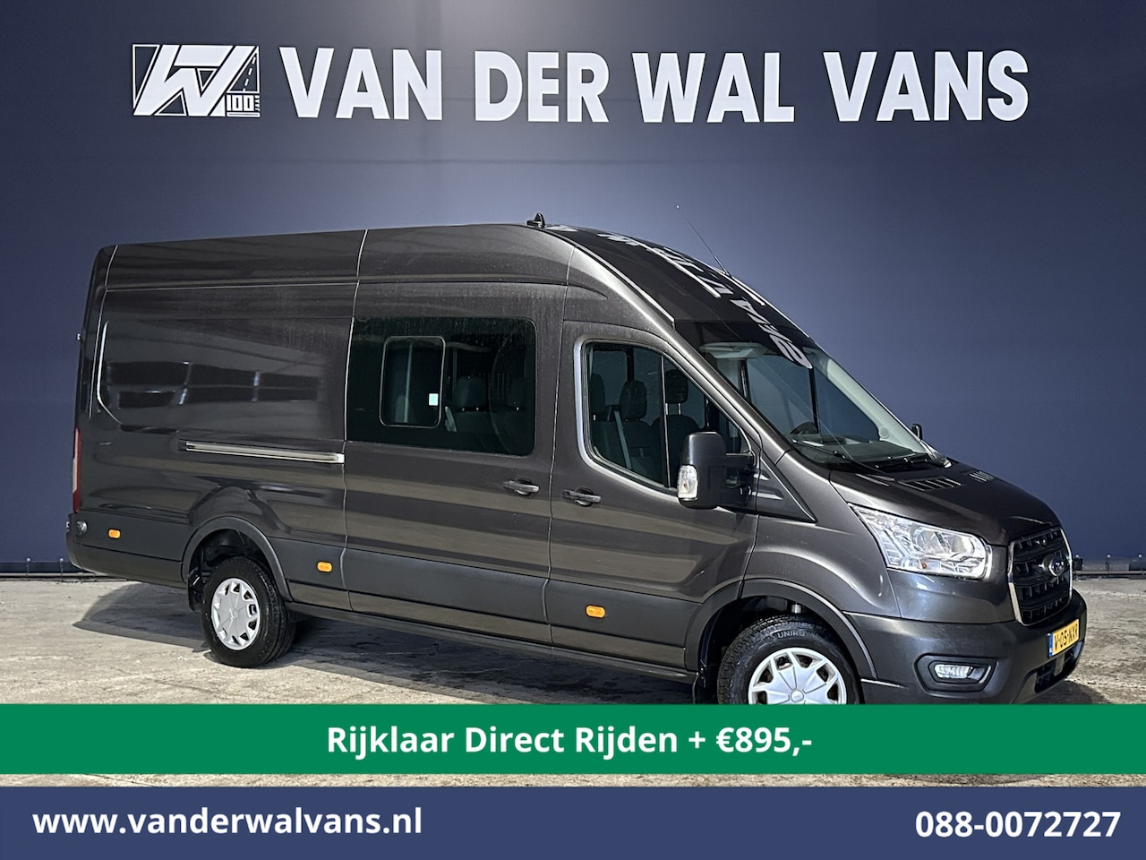 Ford Transit - 2.0 TDCI 185pk L4H3 Dubbele Cabine Euro6 *Rijklaar Direct Rijden* Airco | 6-Zits | Camera - AutoWereld.nl