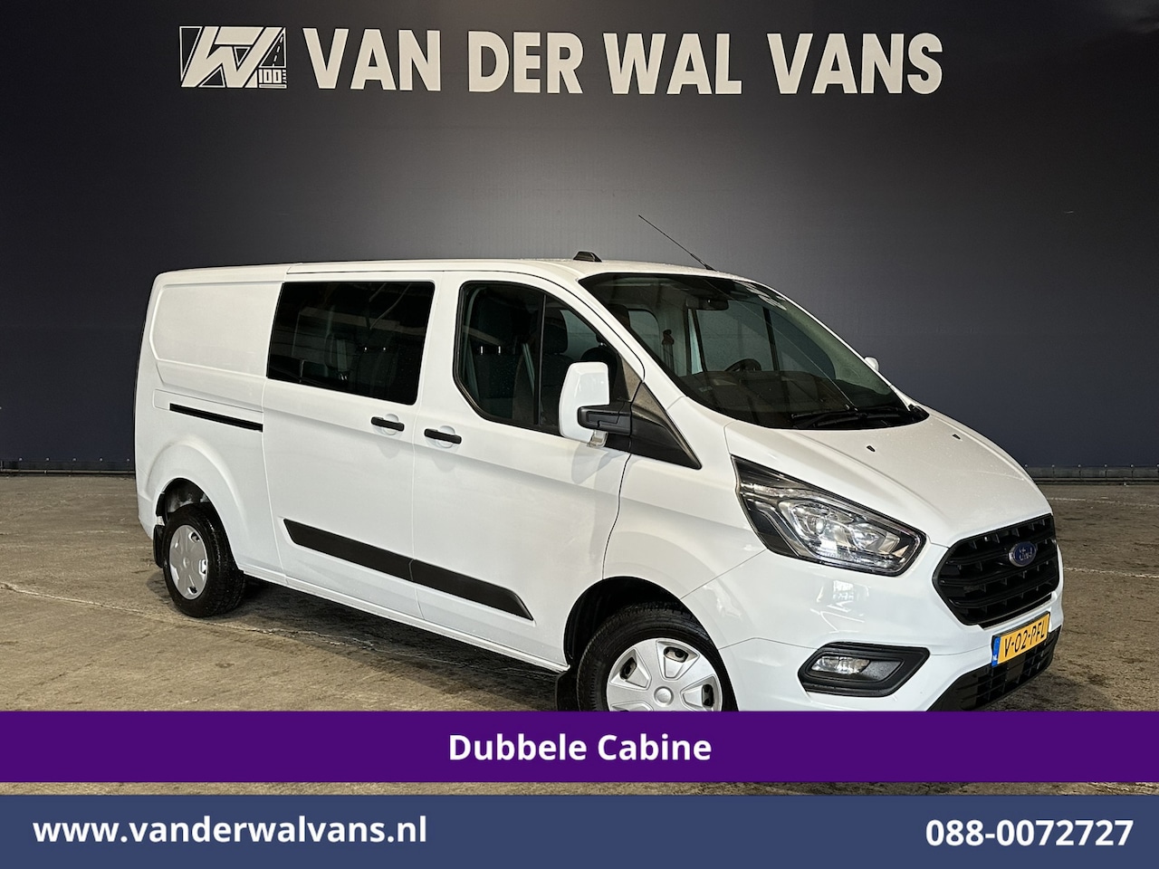 Ford Transit Custom - 2.0 TDCI 131pk L2H1 Dubbele Cabine Euro6 Airco | 6-Zits | LED | Cruisecontrol | Parkeersen - AutoWereld.nl