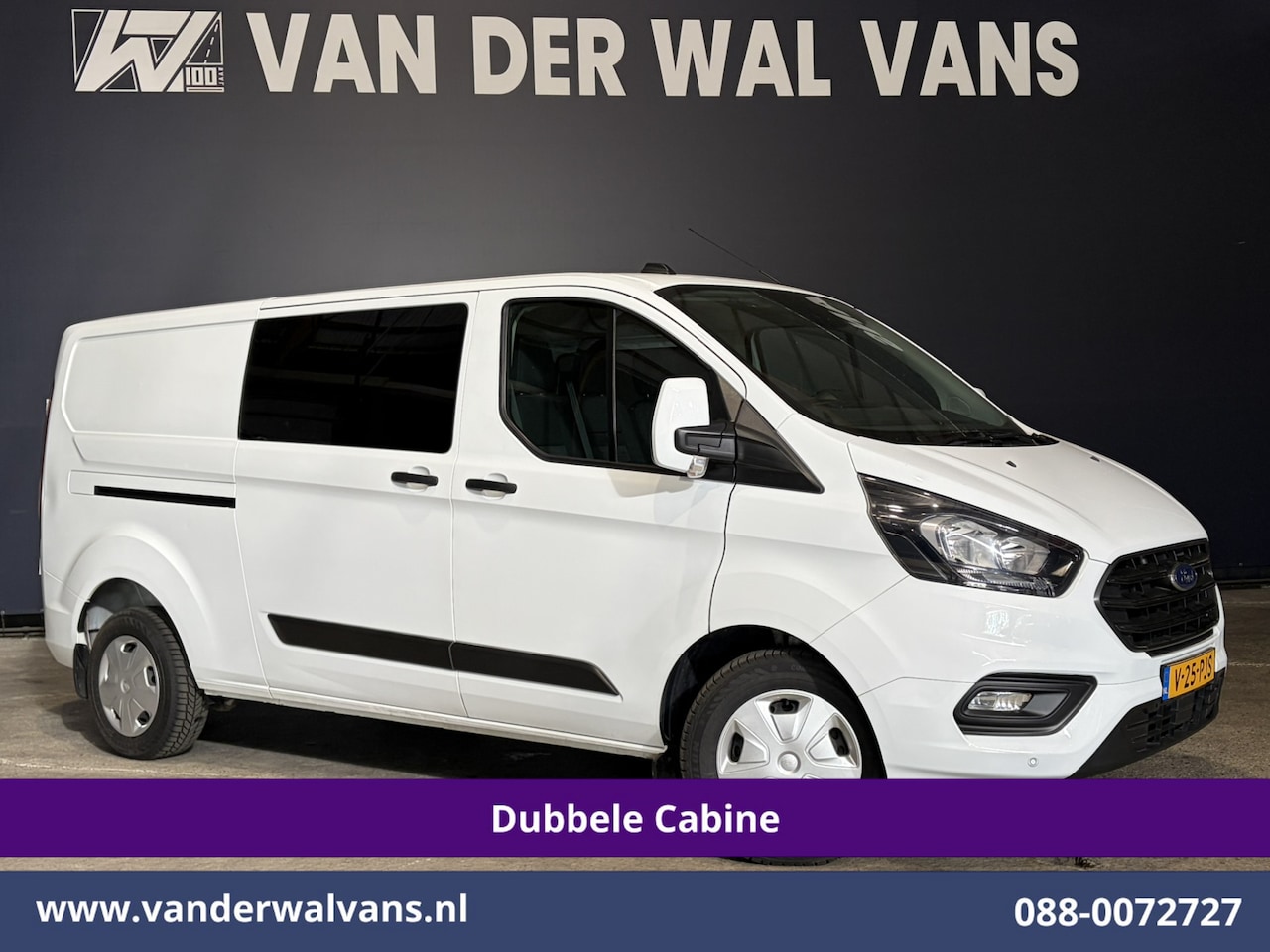 Ford Transit Custom - 2.0 TDCI 131pk L2H1 Dubbele Cabine Euro6 Airco | 6-Zits | Cruisecontrol | 2550kg Trekhaak - AutoWereld.nl