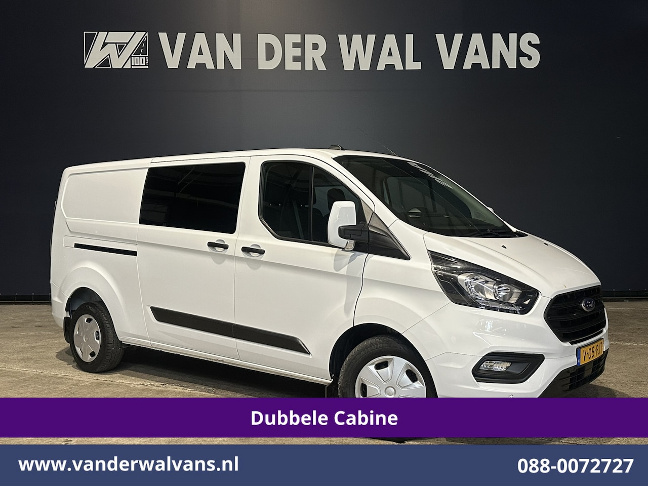 Ford Transit Custom - 2.0 TDCI 130pk L2H1 Dubbele Cabine Euro6 Airco | 6-Zits | LED | Cruisecontrol | Trekhaak P - AutoWereld.nl