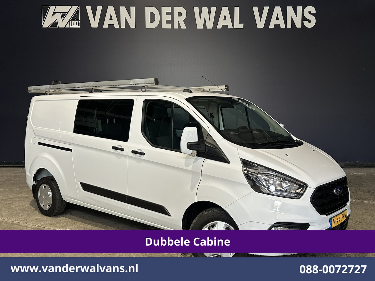 Ford Transit Custom - 2.0 TDCI 130pk L2H1 Dubbele Cabine Inrichting Euro6 Airco | 5-Zits | Imperiaal | LED | Cru - AutoWereld.nl