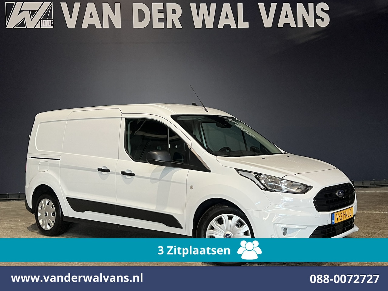 Ford Transit Connect - 1.5 EcoBlue 100pk L2H1 Euro6 Airco | 3-Zits | Cruisecontrol | Stoelverwarming | Verwarmde - AutoWereld.nl