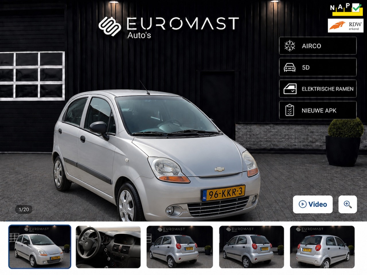 Chevrolet Matiz - 0.8 Spirit Airco Elektrische Ramen 5d Nieuwe Apk - AutoWereld.nl