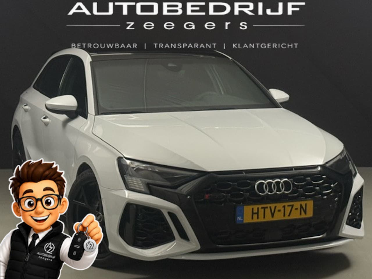 Audi RS3 - 2.5 TFSI quattro A3 Sportback B&O*PANO*400PK*KEYLESS*BLACK*Full-assist* - AutoWereld.nl