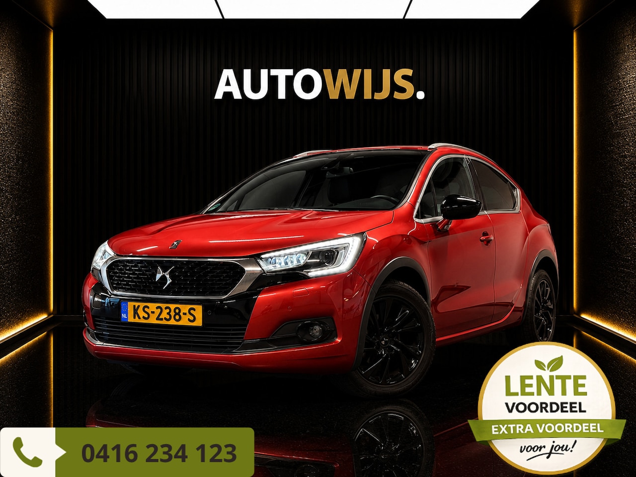 Citroën DS4 - 1.2 PureTech So Chic|LEDER|CAMERA|NL AUTO|TREKHAAK|D-RIEM VV - AutoWereld.nl