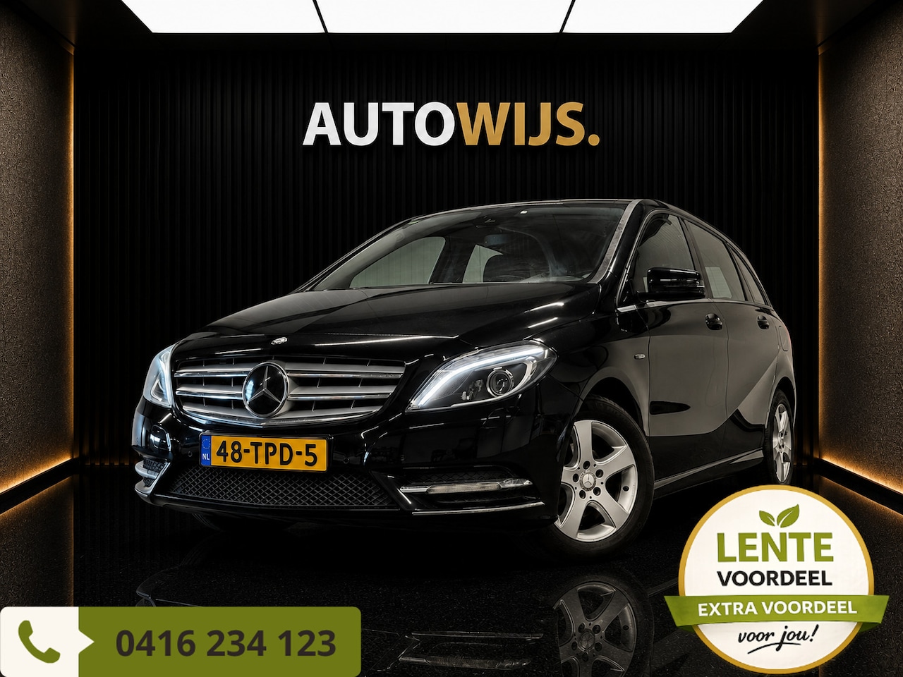 Mercedes-Benz B-klasse - 180 Ambition|LEDER|LED|LM-VELG|STOELVERW|NL AUTO - AutoWereld.nl