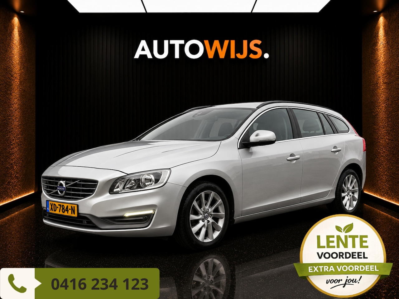 Volvo V60 - 1.6 D2 R-Design|Navi|102DKM|Goed onderhouden - AutoWereld.nl
