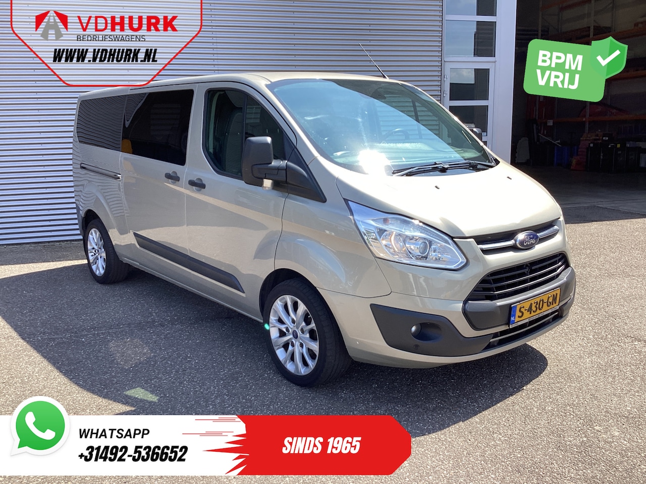 Ford Transit Custom Tourneo - 2.0 TDCI 130 pk L2 EXPORT EUR6 9 Pers/ 9P/ Combi/ Kombi/ Airco/ Cruise/ PDC/ LMV/ Trekhaak - AutoWereld.nl