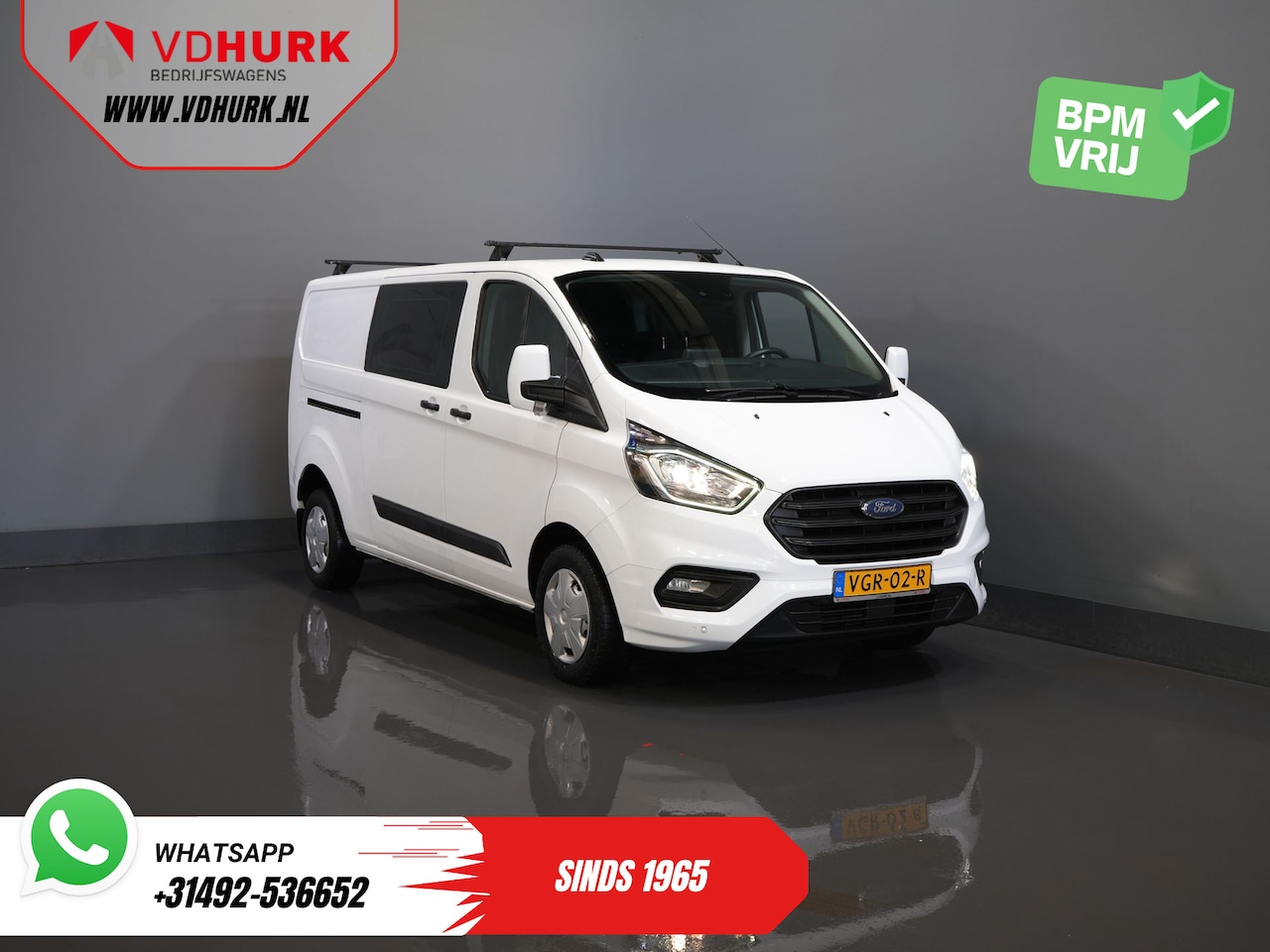 Ford Transit Custom - 2.0 TDCI L2 Trend DC Dubbel Cabine Stoelverw./ Carplay/ 2.7t Trekverm./ Navi/ PDC/ Cruise - AutoWereld.nl