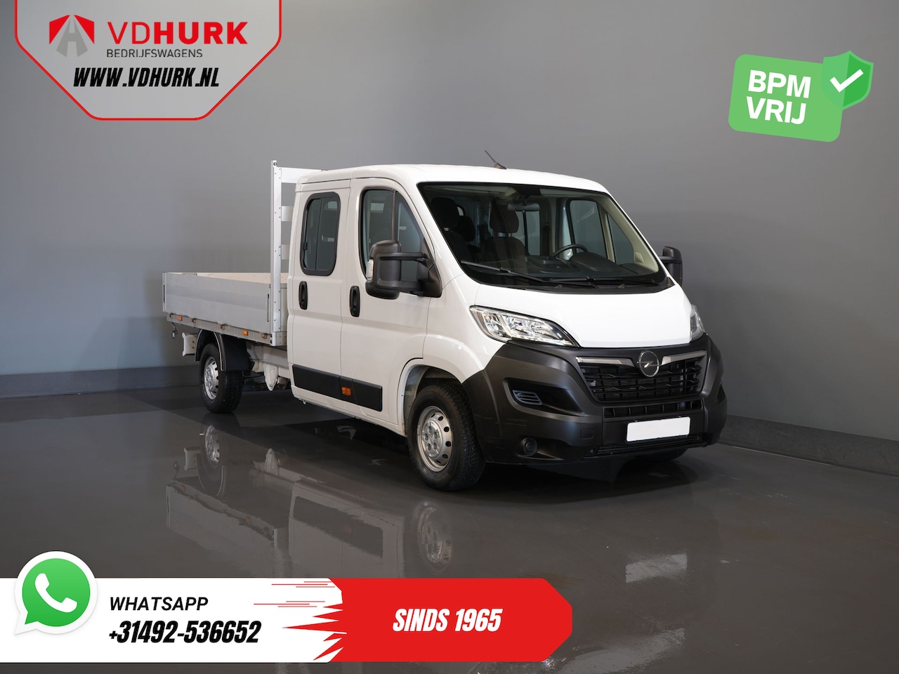 Opel Movano - 2.2 140 pk DC Dubbel Cabine Open Laadbak/ 7 Pers./ 2.5t Trekverm./ Cruise/ Airco/ 288x215x - AutoWereld.nl