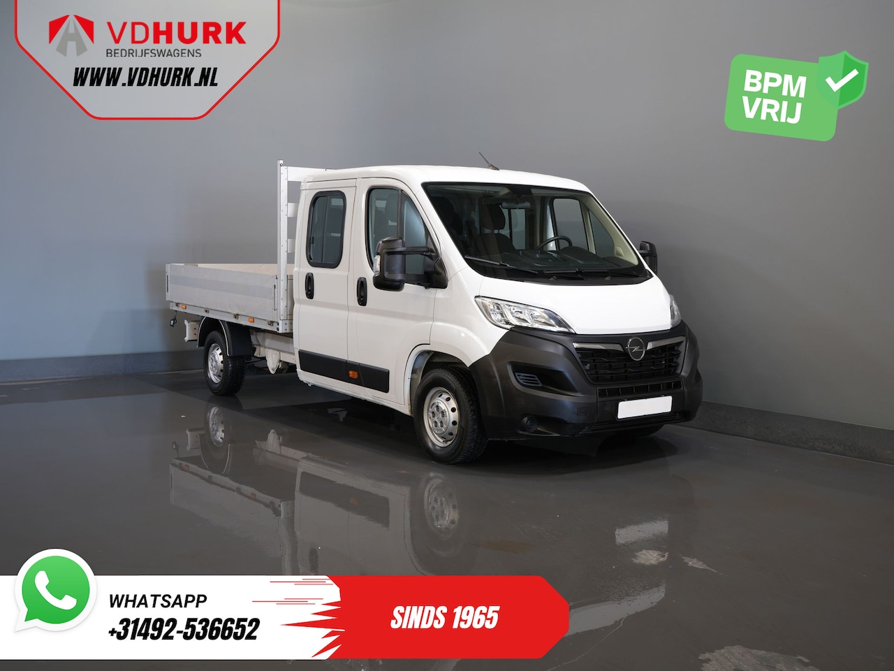 Opel Movano - 2.2 140 pk DC Dubbel Cabine Open Laadbak/ 7 Pers./ 2.5t Trekverm./ Cruise/ Airco/ 288x215x - AutoWereld.nl