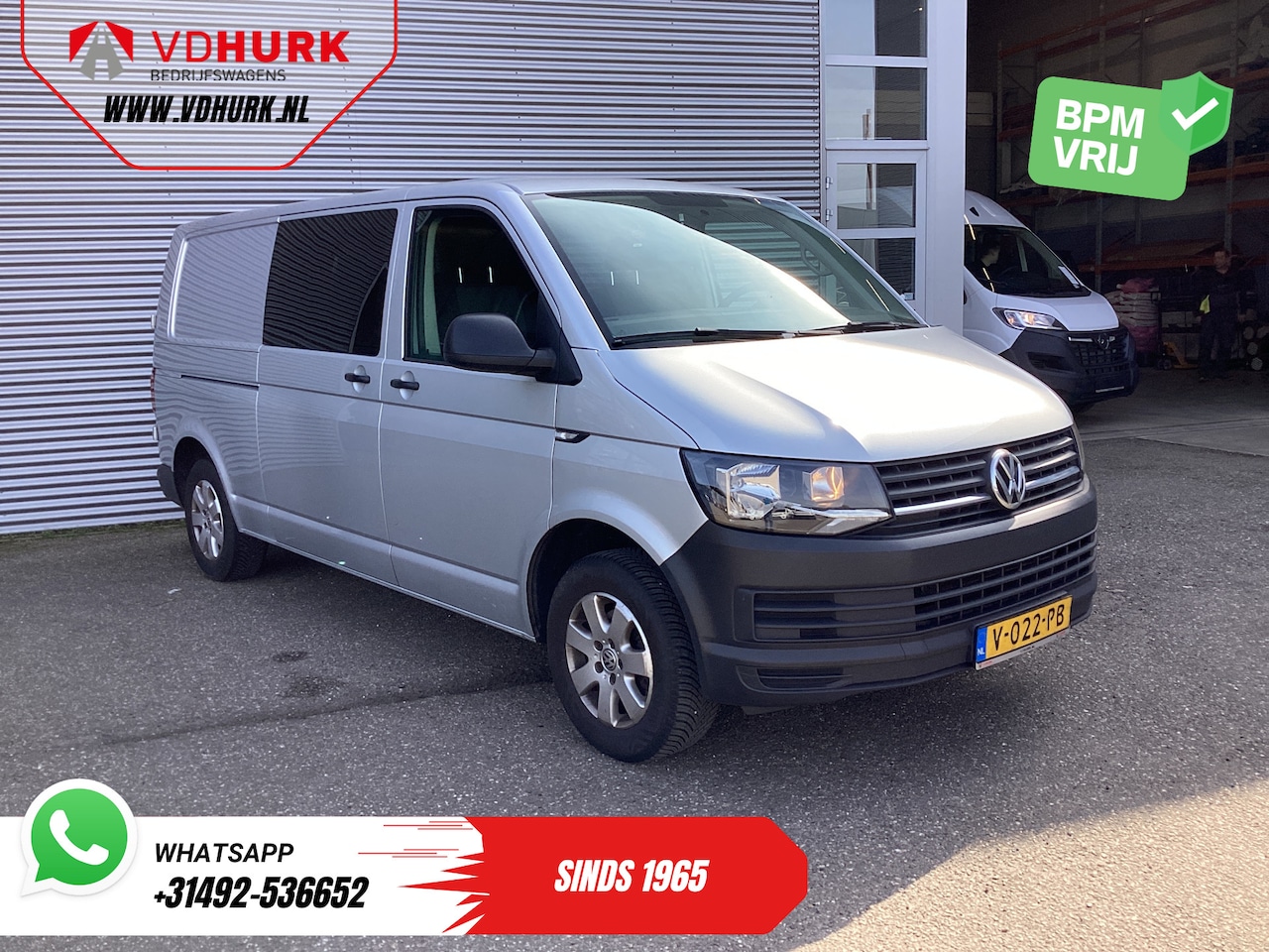 Volkswagen Transporter - 2.0 TDI 150 pk L2 DC Dubbel Cabine EXPORT 2.5t Trekverm./ Airco/ Camera/ Cruise/ 16”LMV/ T - AutoWereld.nl