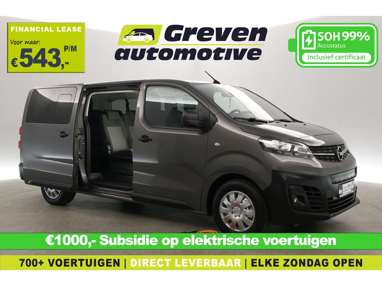 Opel Vivaro-e - 75 kWh L3H1 | DC | 9 Zits | Snelladen | SOH 99% | Incl. BTW/BPM | Airco | Cruise | Camera - AutoWereld.nl