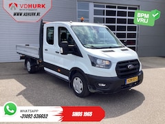 Ford Transit - 2.0 TDCI 130 pk DC Dubbel Cabine Open Laadbak/ 7 Pers./ 3.0t Trekverm./ Carplay/ Cruise/ C