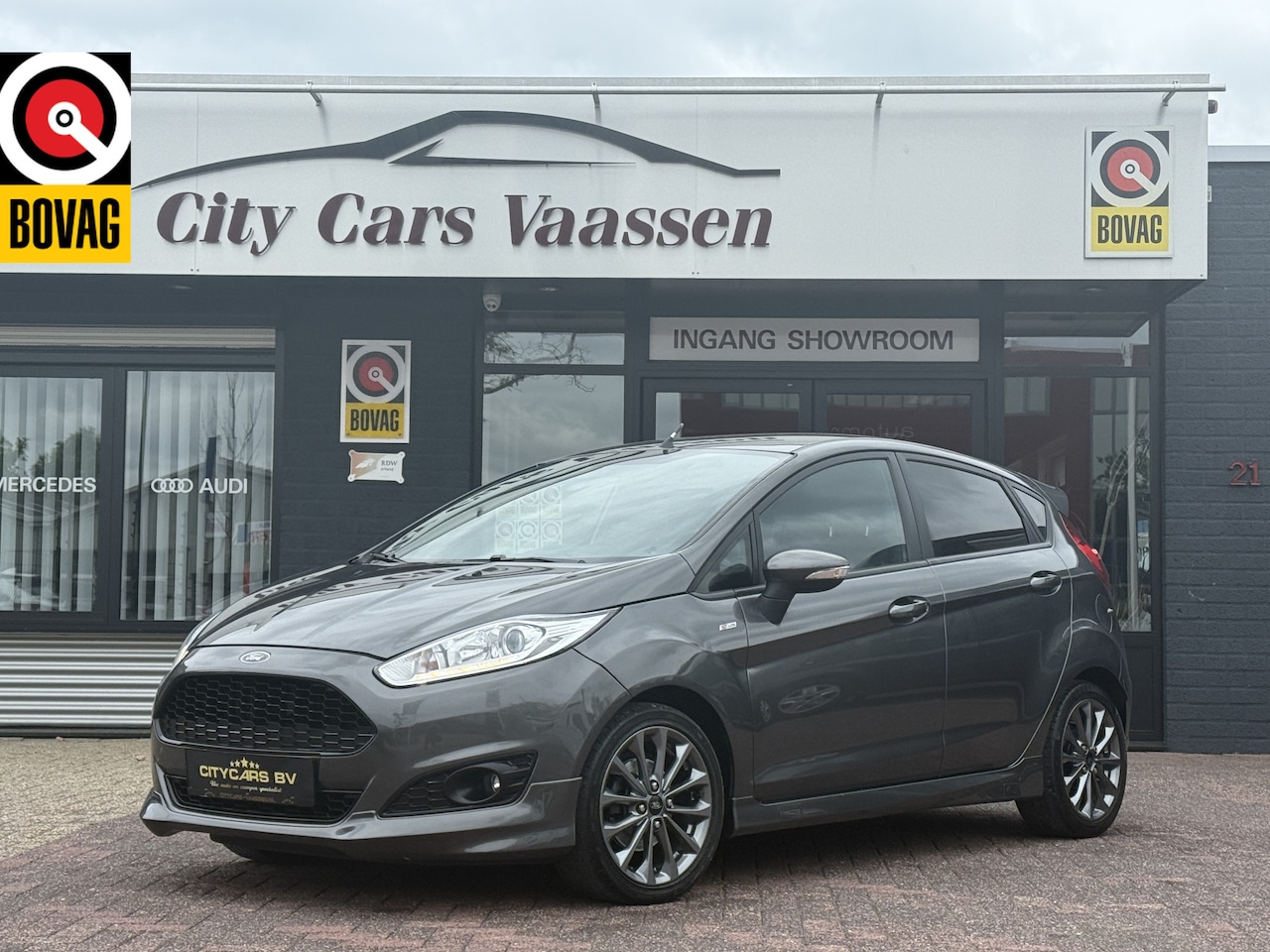 Ford Fiesta - 1.0 EcoBoost ST Line 141 pk full options navi climate ctr spoiler pakket lmv 16 inch pdc a - AutoWereld.nl