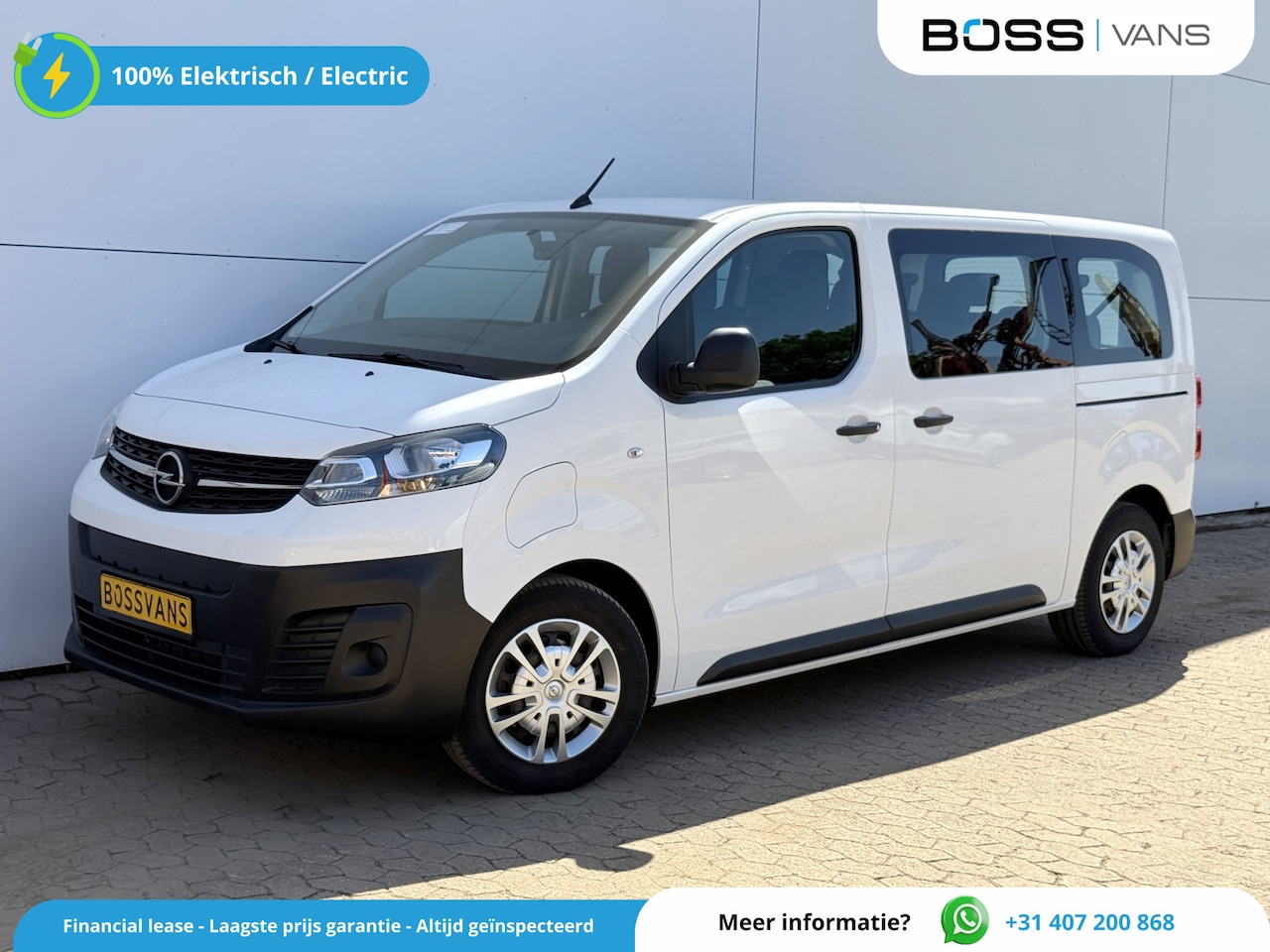 Opel Vivaro-e - L2H1 75 kWh 136PK 9-persoons L2H1 330km WLTP 93,7% (SOH) Dubbele schuifdeuren Snelladen La - AutoWereld.nl
