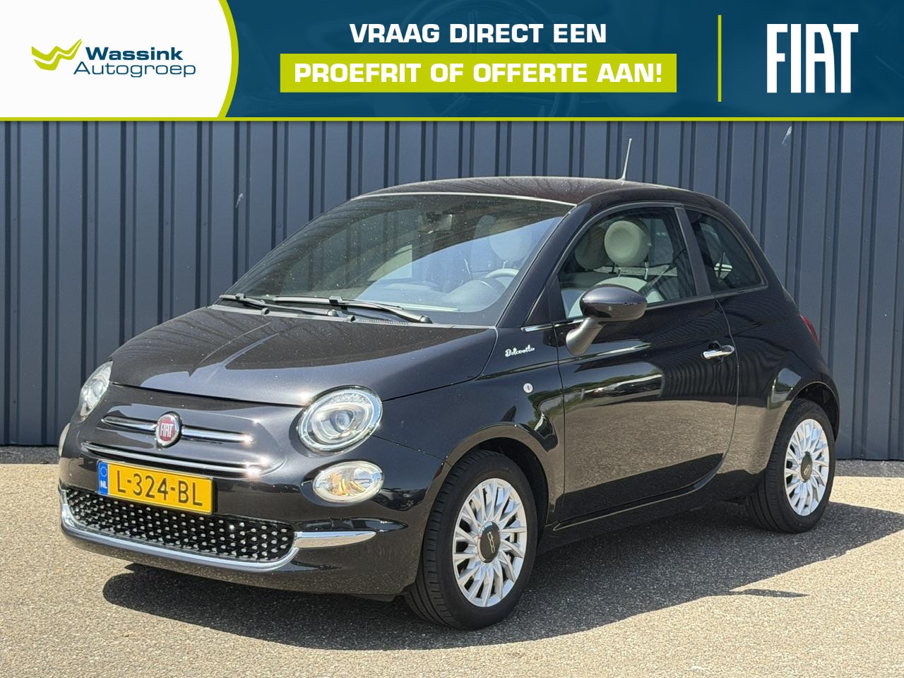 Fiat 500 - 1.0 Hybrid Dolcevita Apple Carplay | Android Auto | Cruise Control | Airco | Pasrkeersenso - AutoWereld.nl