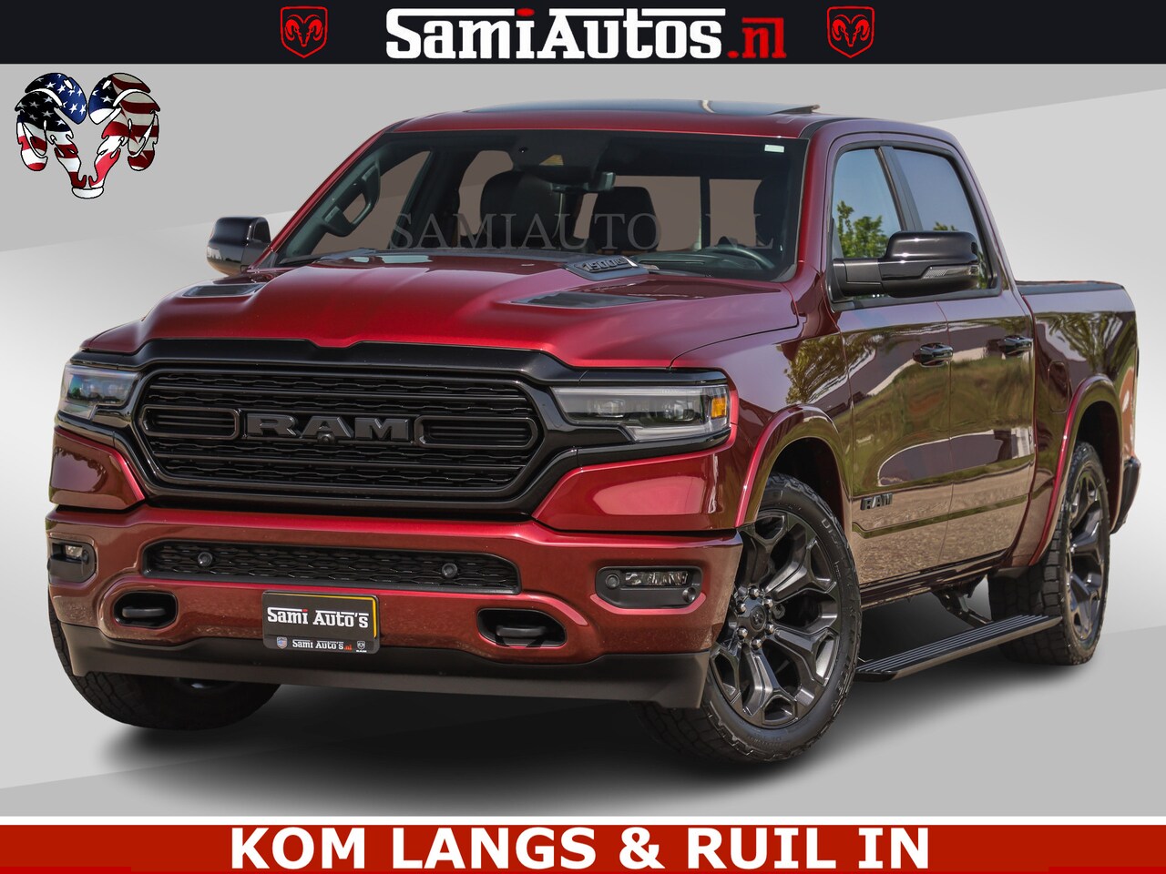 Dodge Ram Pick Up - DELMONICO | LIMITED NIGHT 5.7 V8 | BOM VOL | HUD | LUCHTVERING | MEEST LUXE DUBBELE CABINE - AutoWereld.nl