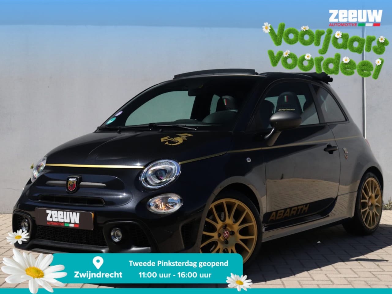 Abarth 595 - Cabrio 1.4 T-Jet 165 PK Turbo Scorpione Oro | 1 of 2000 | 17" - AutoWereld.nl