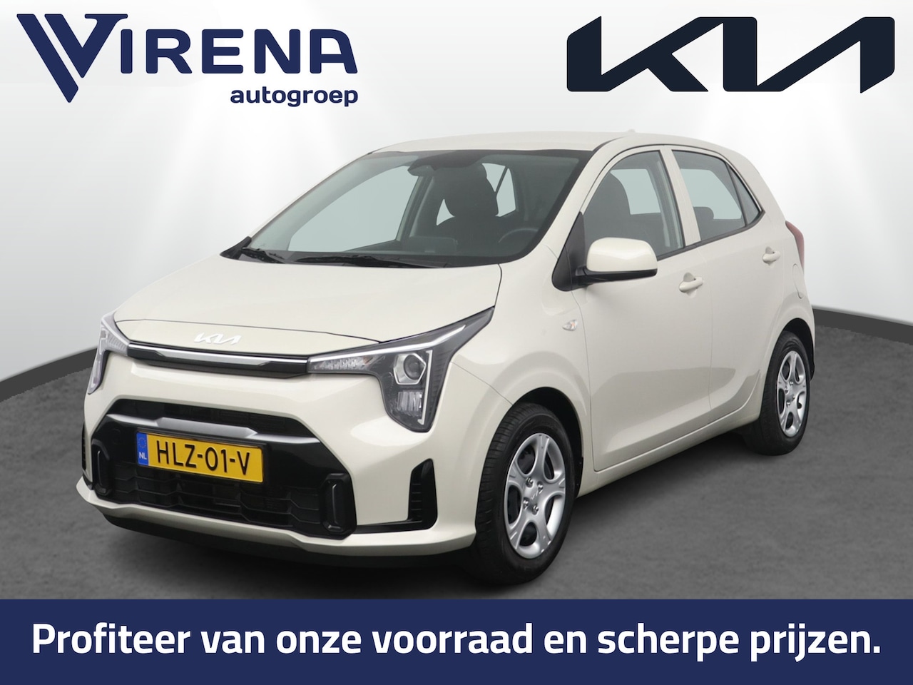 Kia Picanto - 1.0 DPI DynamicLine - Achteruitrijcamera - Navigatie - Airco - Cruise Control - Apple Carp - AutoWereld.nl