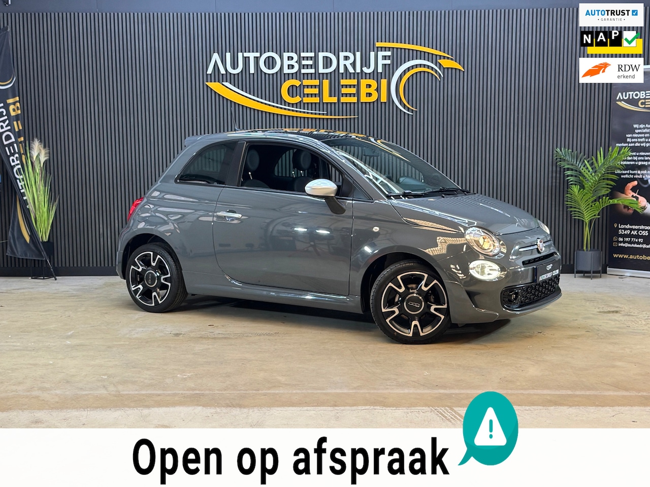Fiat 500 - 1.0 Hybrid Rockstar 2020 GRIJS PANO|CLIMA|NAP|CRUIS - AutoWereld.nl