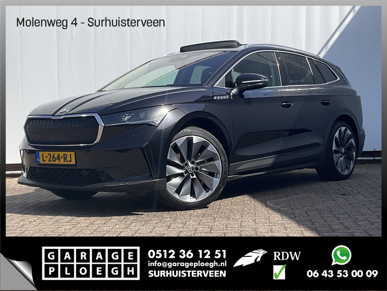 Skoda Enyaq iV - 80 Soh 91% Carplay Pano.dak Trekhaak Adap.Cruise HUD Stoelverw+Ventilatie Leer BOMVOL! - AutoWereld.nl