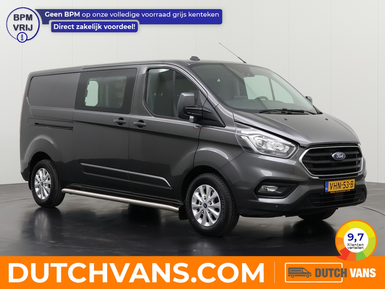 Ford Transit Custom - 2.0TDCI 130PK Lang Limited | 2800Kg Trekhaak | NAvigatie | Camera | Airco | Cruise | 3-Zit - AutoWereld.nl