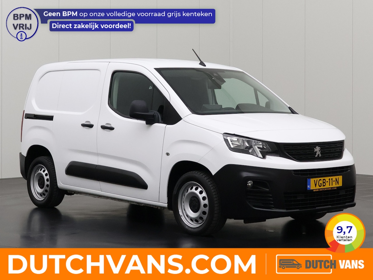 Peugeot Partner - 1.5 BlueHDI Asphalt | 3-Persoons | Navigatie | Camera | Airco | Cruise | Betimmering - AutoWereld.nl