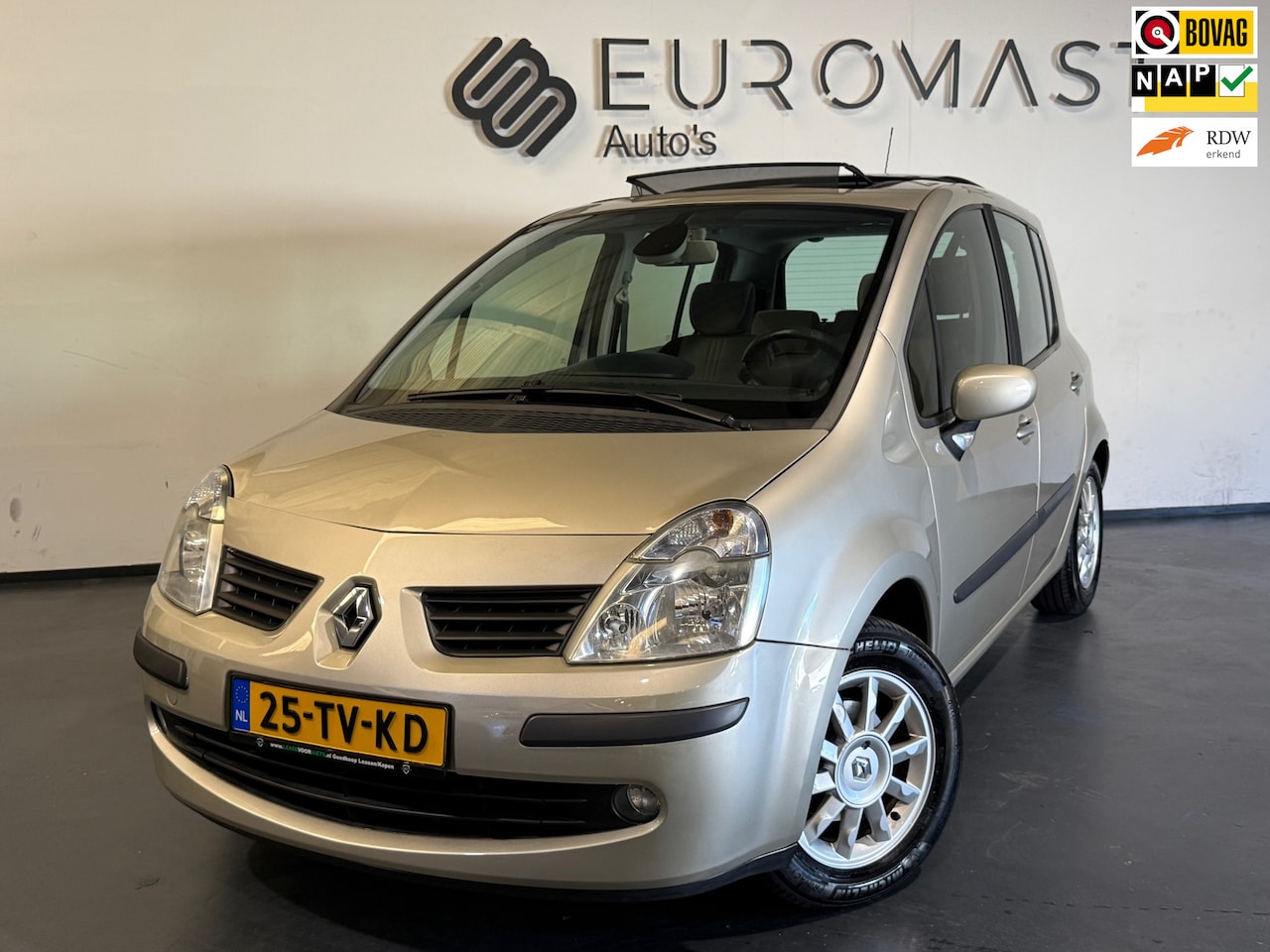 Renault Modus - 1.6-16V Dynamique Automaat Airco Schuifdak Cruise Trekhaak Nieuwe Apk - AutoWereld.nl