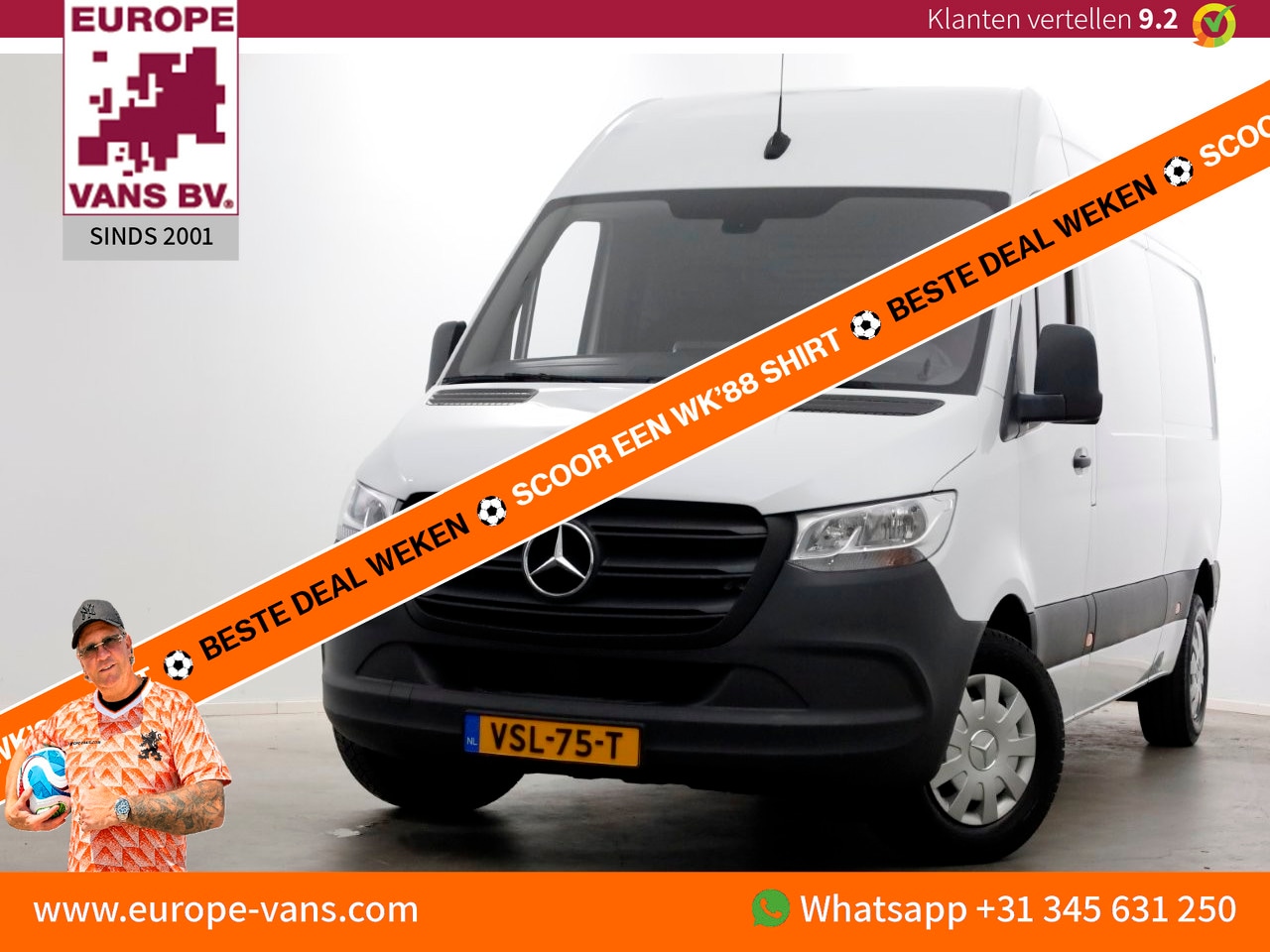 Mercedes-Benz Sprinter - 215 CDI 150pk L2H2 9G Automaat Airco/CarPlay 12-2022 - AutoWereld.nl