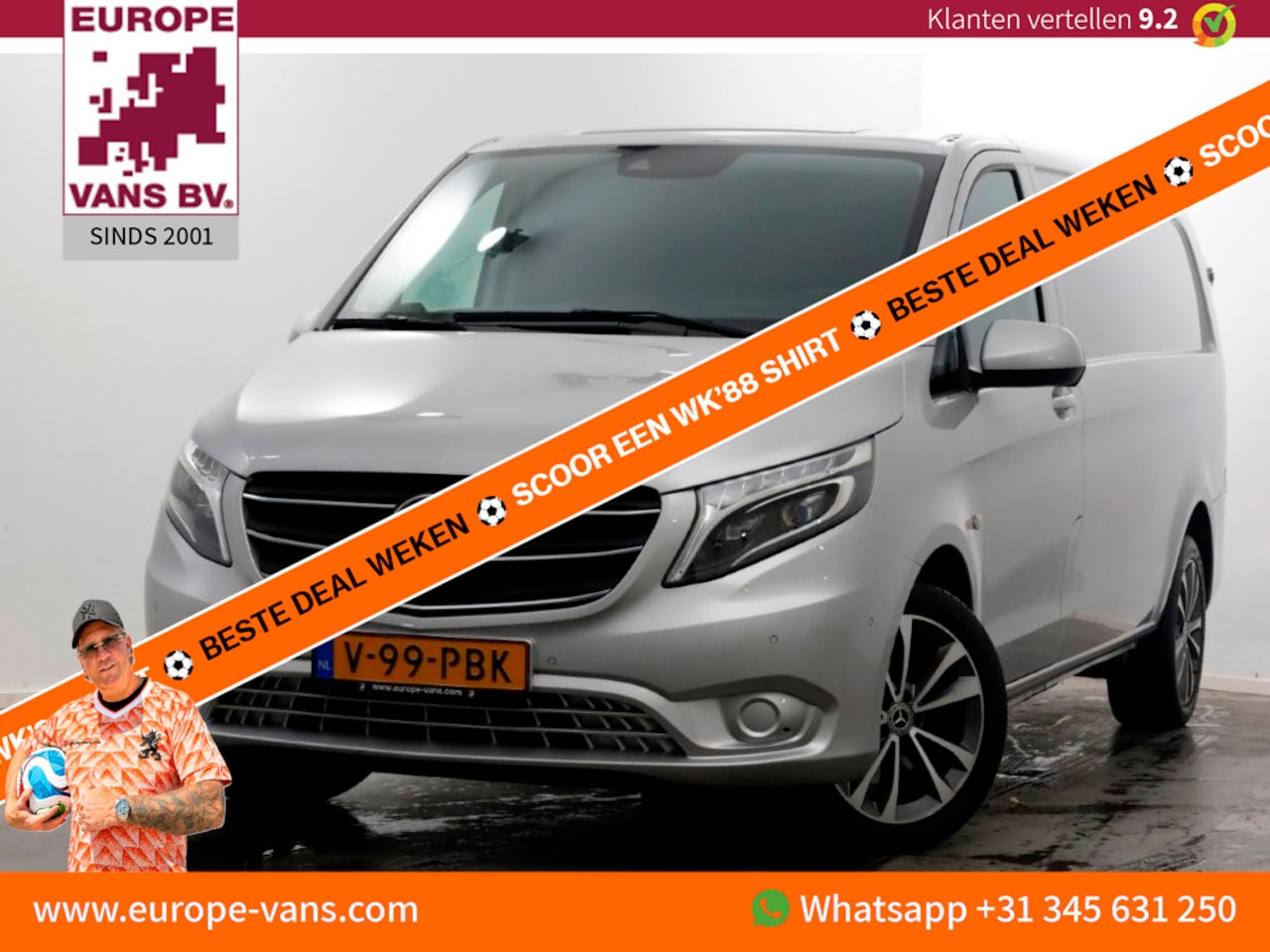 Mercedes-Benz Vito - 119 CDI 190pk RWD 9G Automaat XL Extra Lang LED/ACC/Camera 06-2022 - AutoWereld.nl