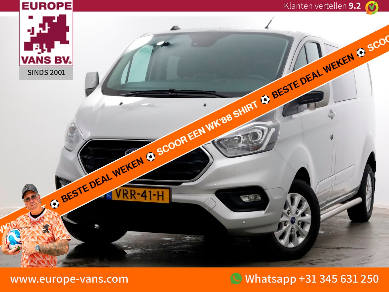 Ford Transit Custom - 2.0 TDCI 130pk L2H1 Limited D.C. Airco/Navi/LED 09-2022 - AutoWereld.nl