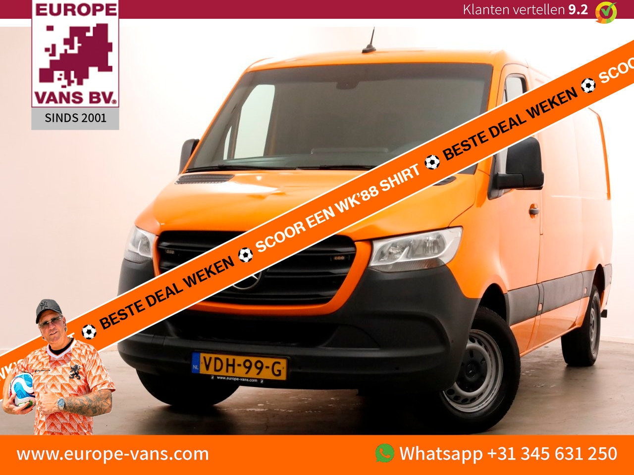 Mercedes-Benz Sprinter - 316 CDI 163pk 7G Automaat L2H1 Airco/Camera/Trekhaak 3500kg 11-2019 - AutoWereld.nl