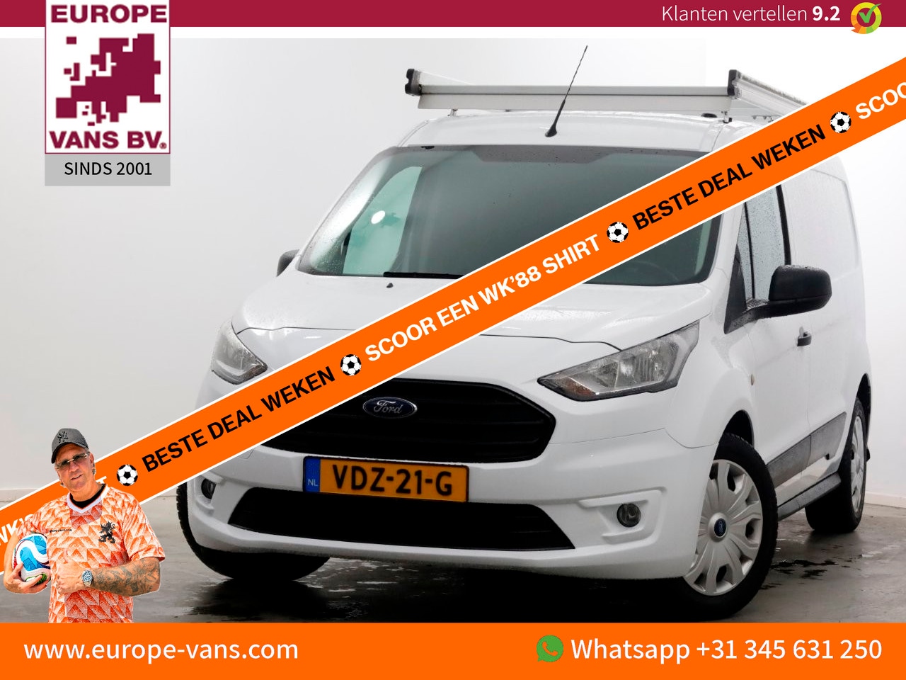 Ford Transit Connect - 1.5 EcoBlue 100pk Automaat L2 Trend Airco/Navi/Camera 01-2020 - AutoWereld.nl