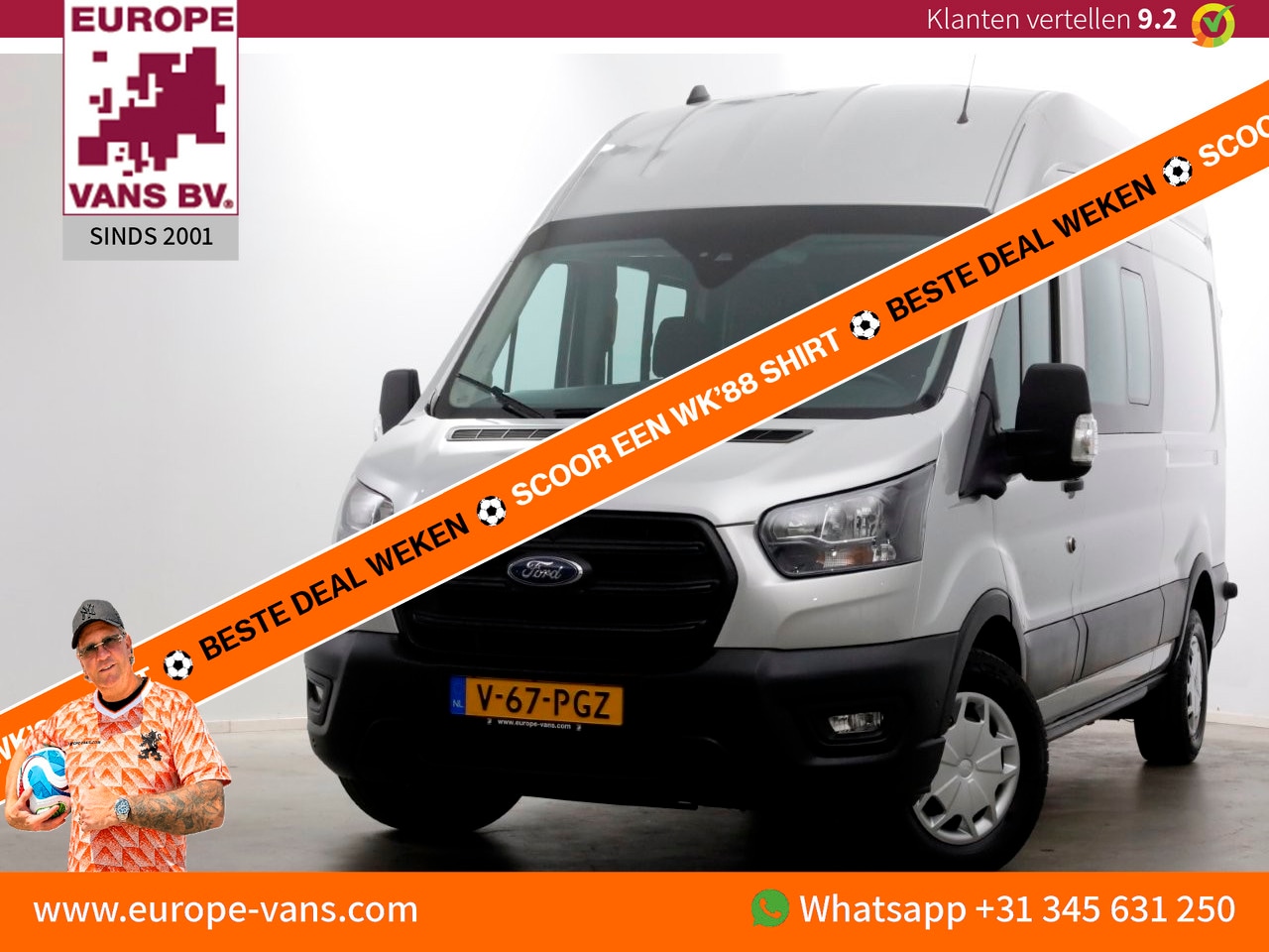 Ford Transit - 330 2.0 TDCI 130pk L3H3 D.C. Trend ACC/Airco/Navi/Camera 05-2024 - AutoWereld.nl