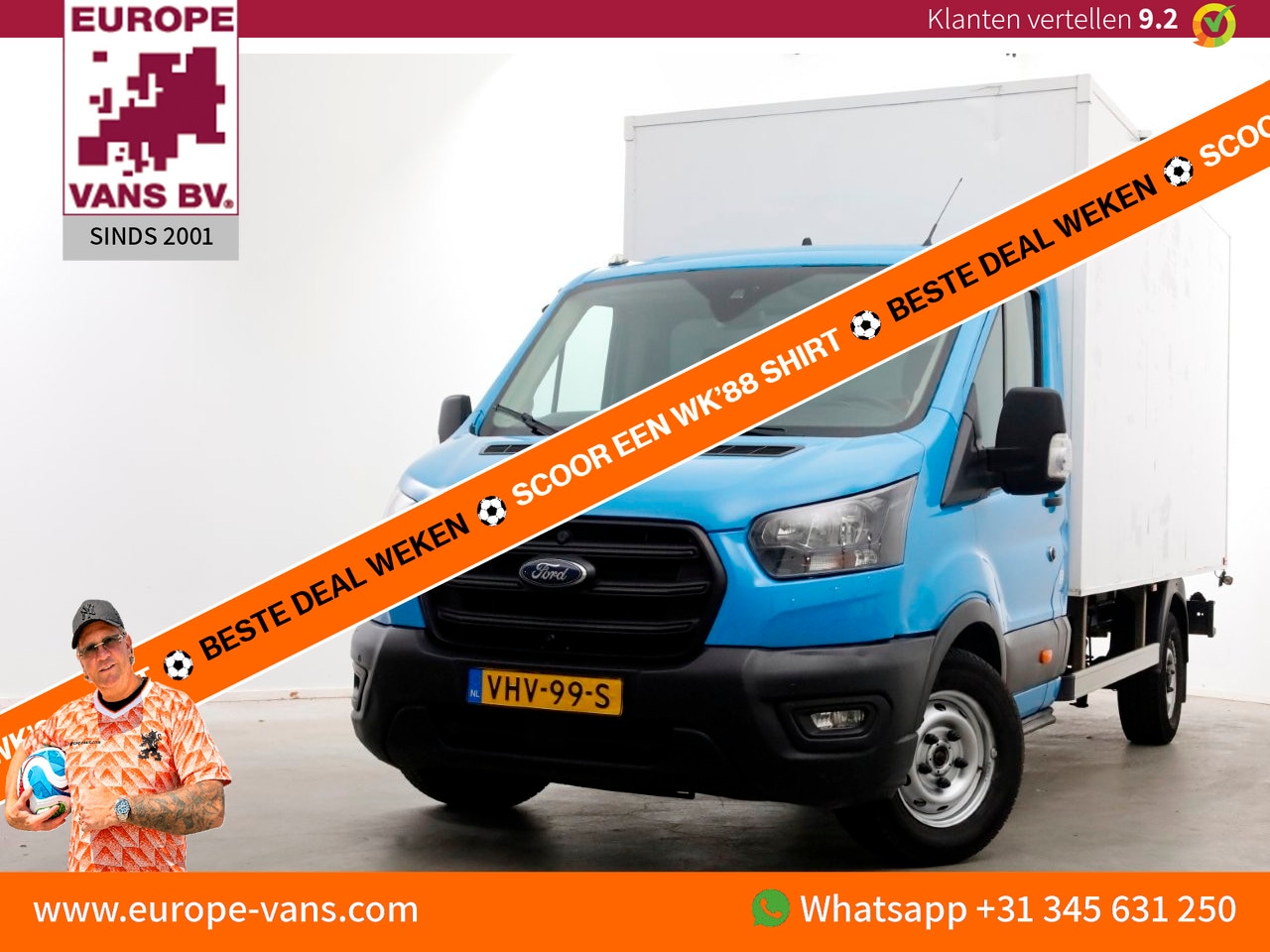 Ford Transit - 350 2.0 TDCI 130pk E6 Bakwagen met achterdeuren 2 Persoons 12-2020 - AutoWereld.nl