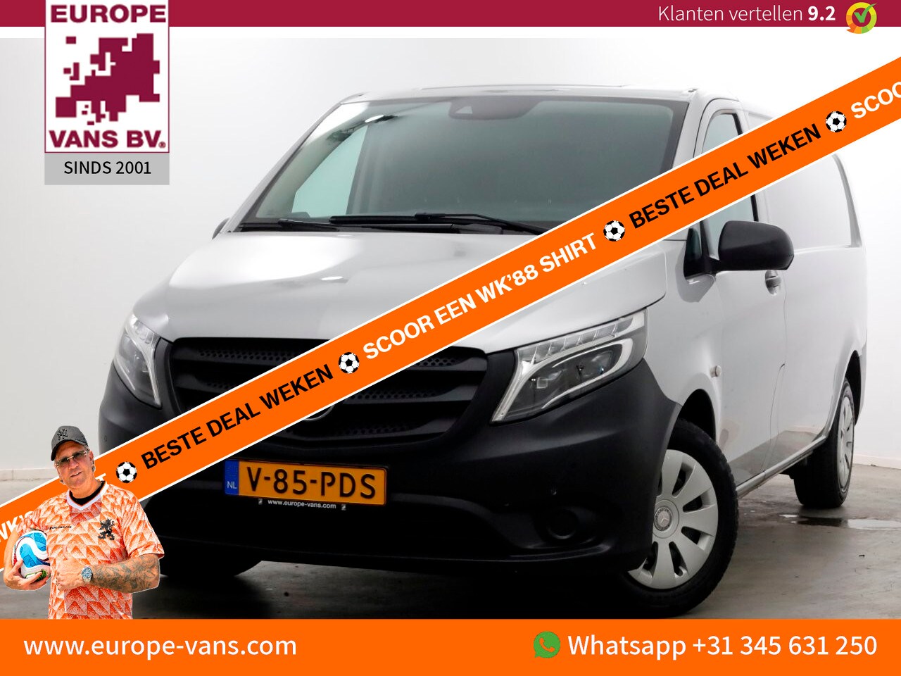 Mercedes-Benz Vito - 116 CDI 163pk E6 RWD 7G Automaat XL Extra Lang LED/Navi/Camera 10-2018 - AutoWereld.nl
