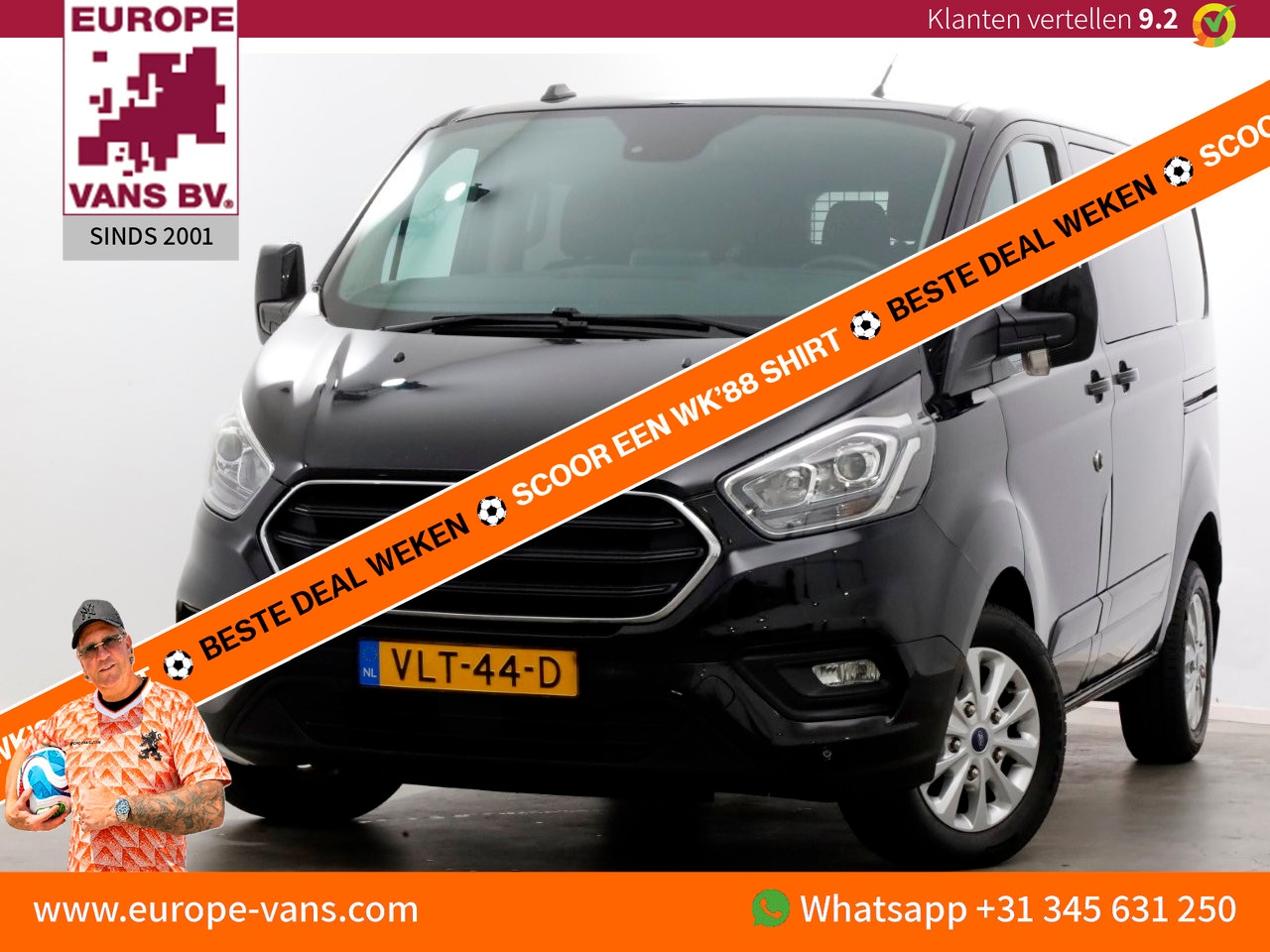 Ford Transit Custom - 2.0 TDCI 130pk L1H1 Automaat D.C. Limited Airco/Navi/2x Schuifdeur 10-2021 - AutoWereld.nl