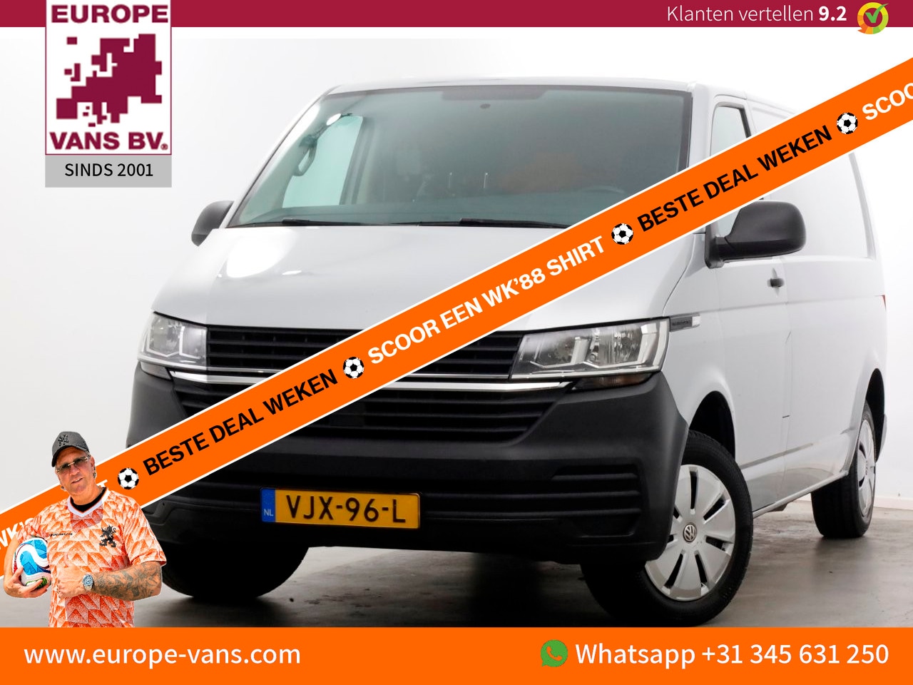 Volkswagen Transporter - T6.1 2.0 TDI 150pk DSG-Automaat Lang Airco/Achterklep 05-2021 - AutoWereld.nl