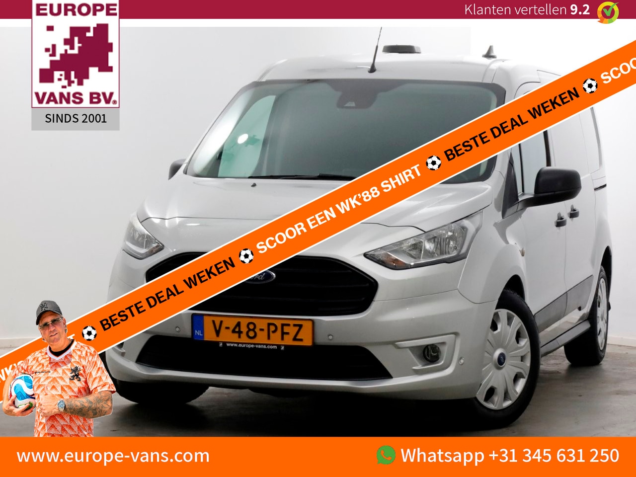 Ford Transit Connect - 1.5 EcoBlue 100pk Automaat L2 Trend ACC/Camera/3Pers./2x Schuifdeur 02-2023 - AutoWereld.nl