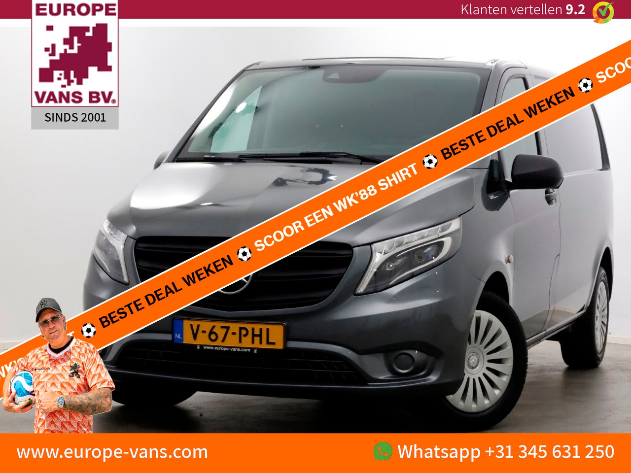 Mercedes-Benz Vito - 119 CDI 190pk RWD 9G Automaat Compact LED/Airco/Achterklep 12-2021 - AutoWereld.nl