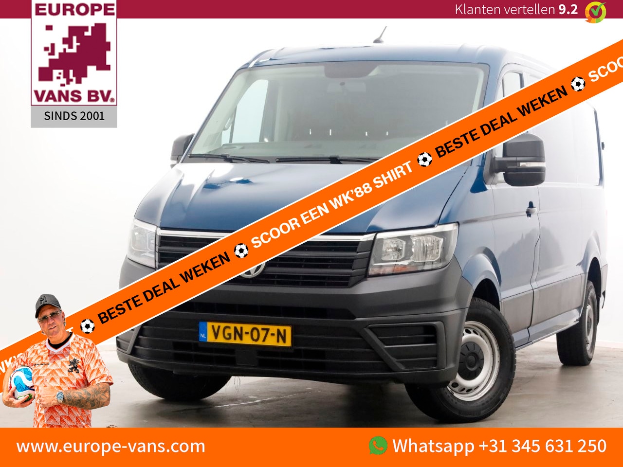 Volkswagen Crafter - 35 2.0 TDI 177pk RWD L3H2 (L2H1) Airco/Navi/Trekhaak 3500kg 08-2020 - AutoWereld.nl