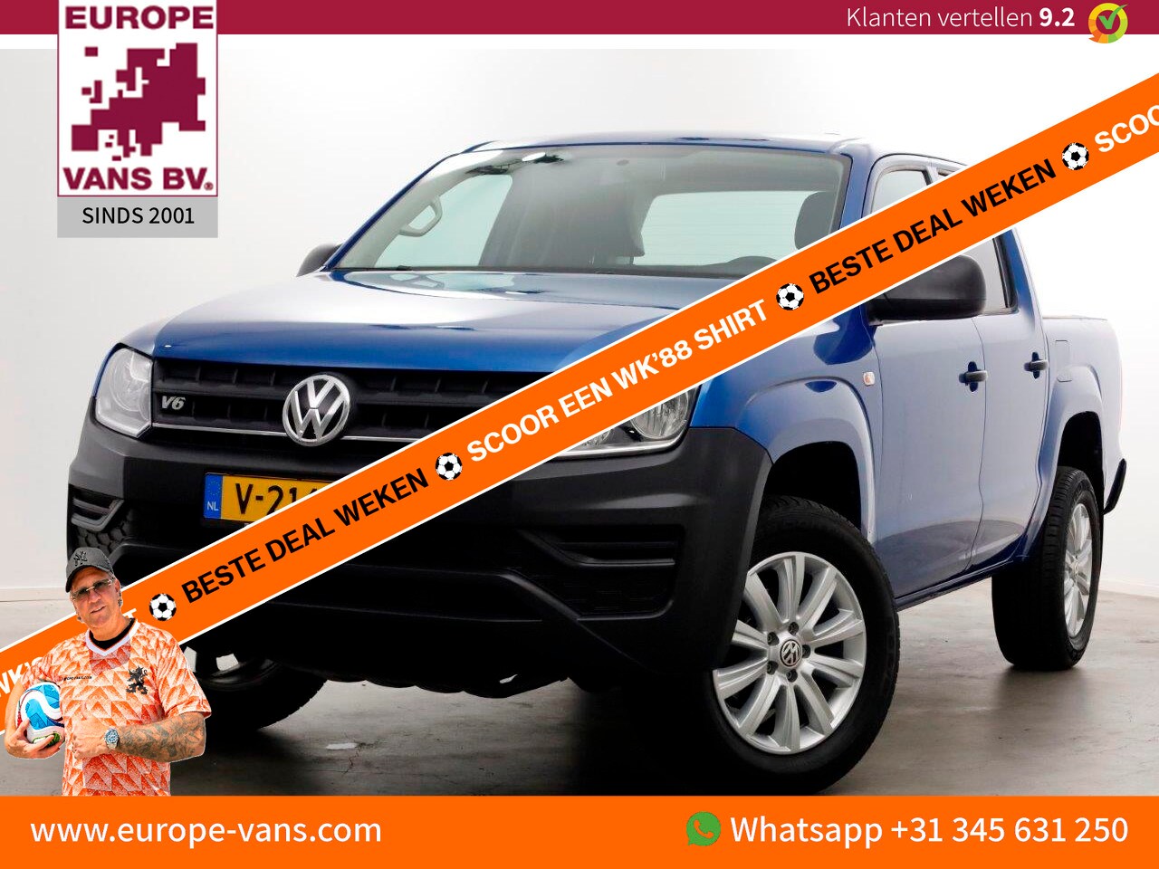 Volkswagen Amarok - 3.0 TDI V6 164pk E6 Plus Cab Trendline Airco 07-2018 - AutoWereld.nl
