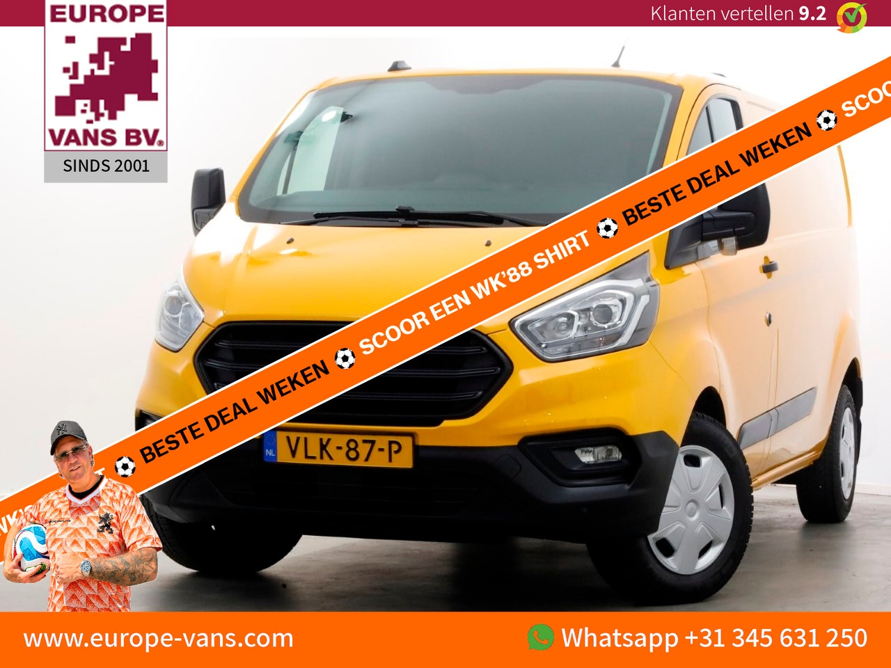 Ford Transit Custom - 340 2.0 TDCI 130pk E6 L2H1 Trend Airco/Trekhaak 2800kg 09-2021 - AutoWereld.nl