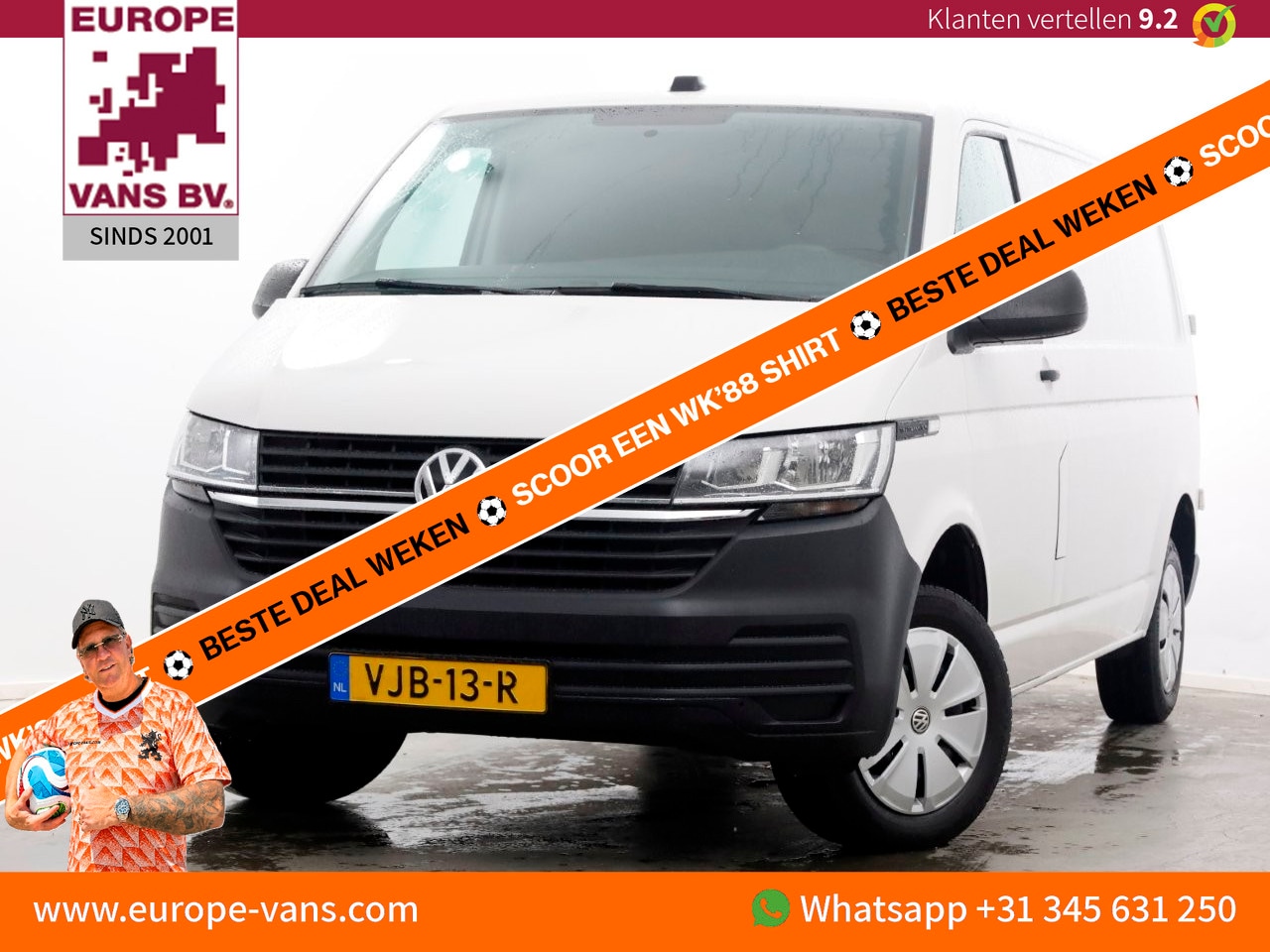 Volkswagen Transporter - T6.1 2.0 TDI 110pk Lang Airco/CarPlay 01-2021 - AutoWereld.nl