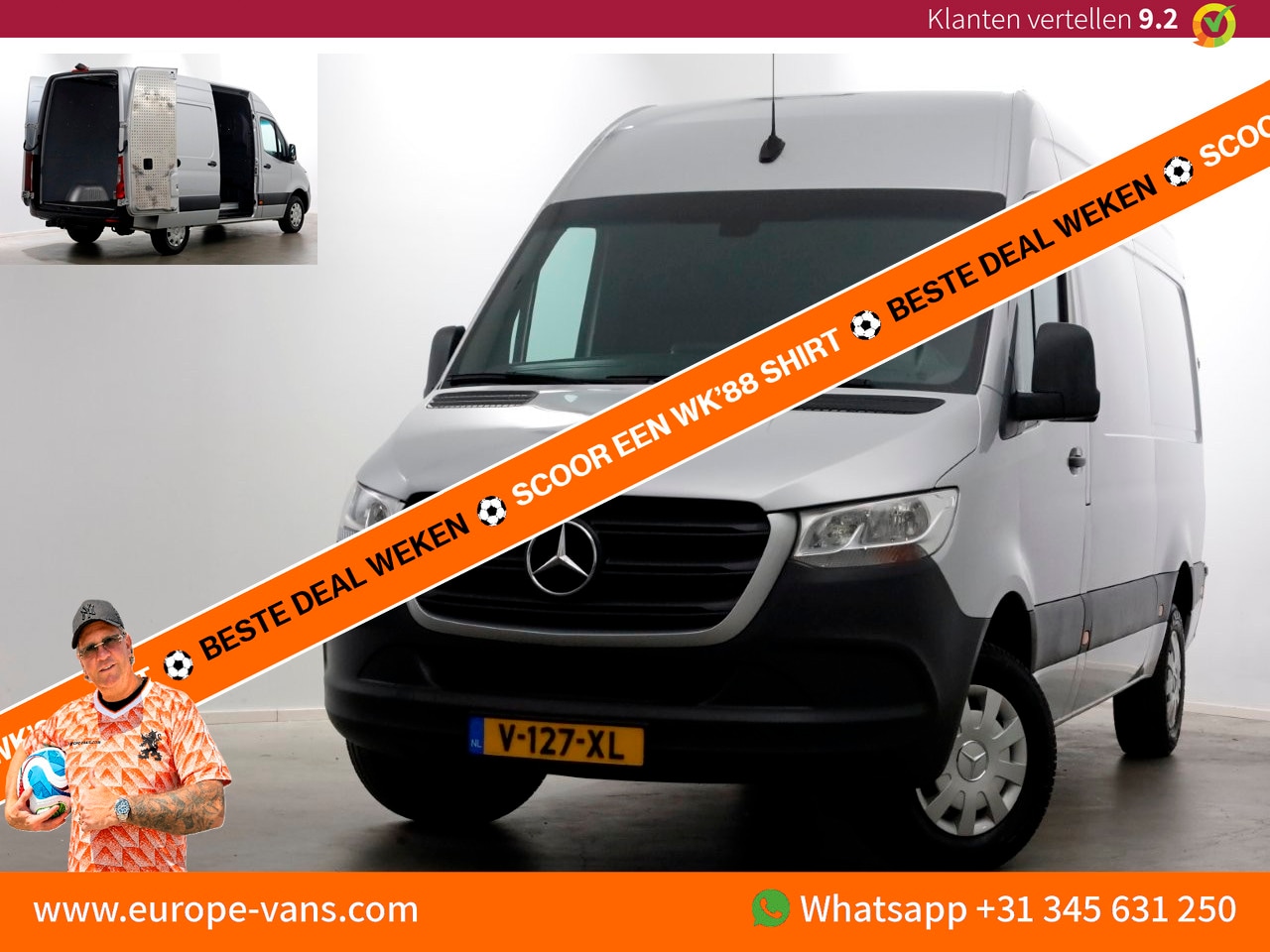 Mercedes-Benz Sprinter - 314 CDI 143pk E6 RWD 7G Automaat L2H2 Airco/Camera Trekhaak 3500kg 06-2019 - AutoWereld.nl