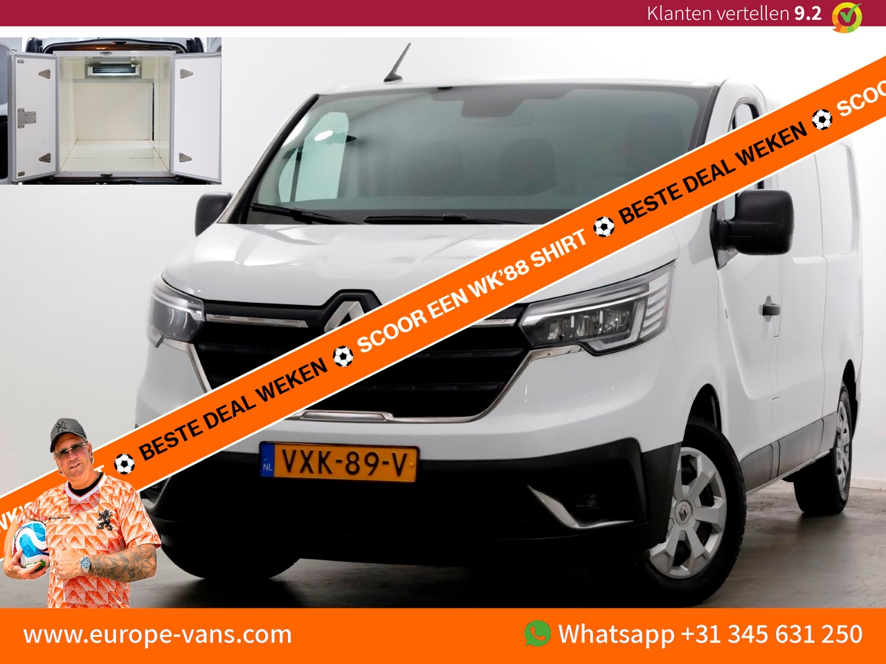 Renault Trafic - 2.0 dCi 110pk L2H1 Work Edition Koelwagen + verwarmen 25gr 08-2023 - AutoWereld.nl